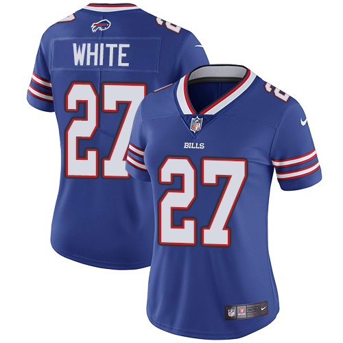 Nike Bills #27 Tre'Davious White Royal Blue Team Color Women's Stitched NFL Vapor Untouchable Limited Jersey